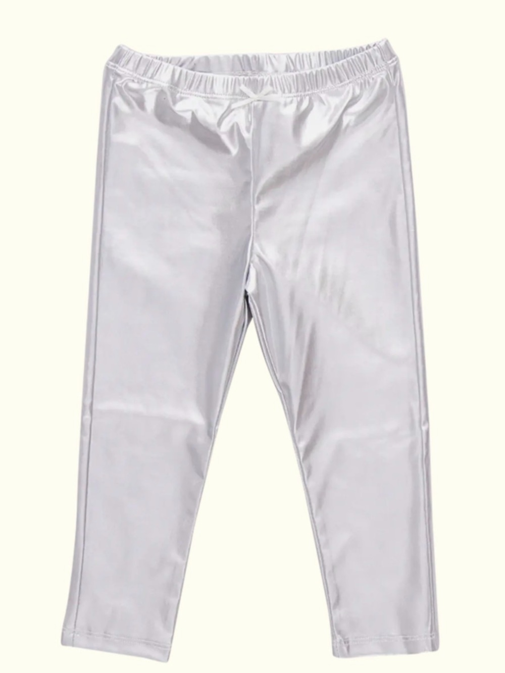 PINK CHICKEN GIRLS LAME LEGGING - SILVER - Sz 4